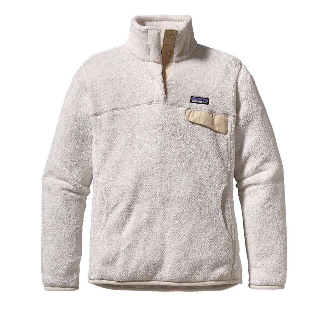 Patagonia Women's Re-Tool Snap-T Pullover in Raw Linen - White X-Dye, Size M
